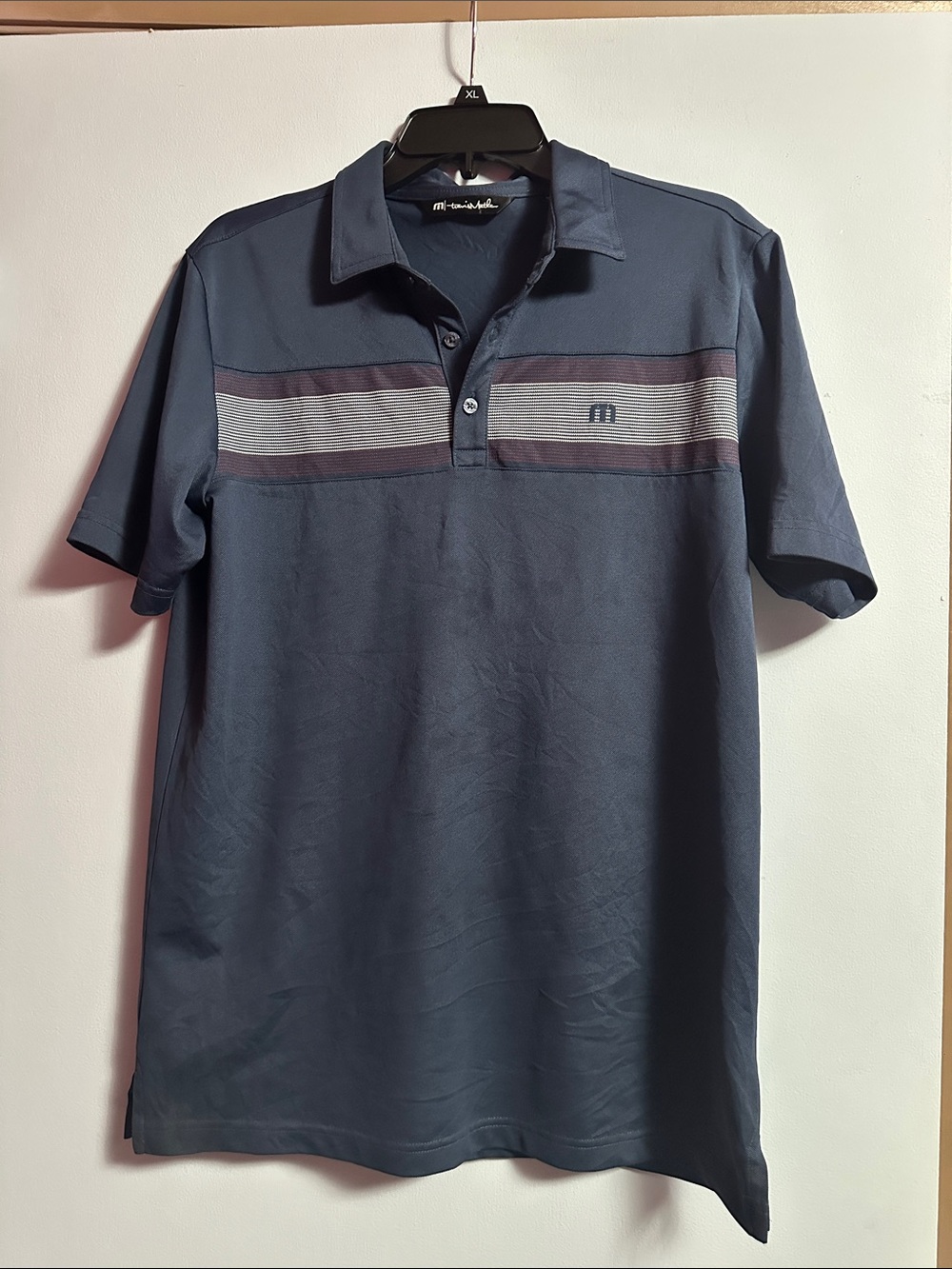 Travis Mathew Polo with Horizontal Stripe Detail